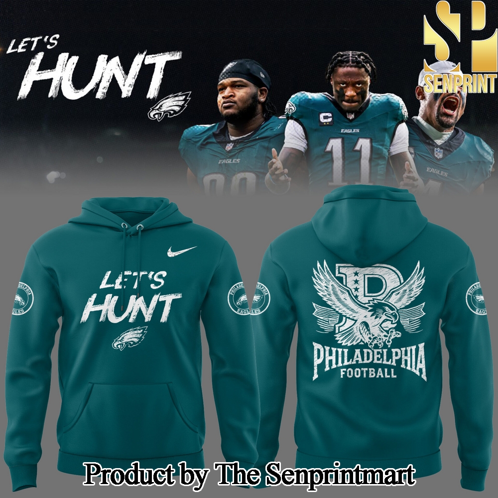 Philadelphia Eagles NFL 2025 Let’s Hunt Blue For Sport Fans 3D Hoodie SEN0802