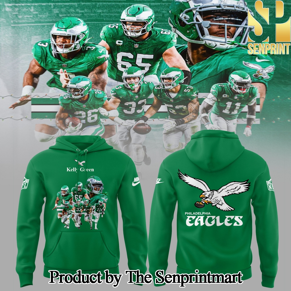 Philadelphia Eagles NFL Throwback Kelly Green For Sport Fans 3D Hoodie SEN0808