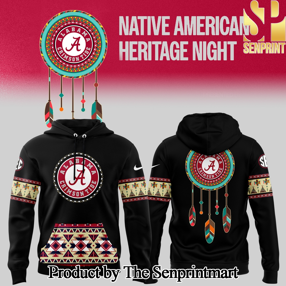 Alabama Crimson Tide football Native American Heritage Hoodie SEN0498