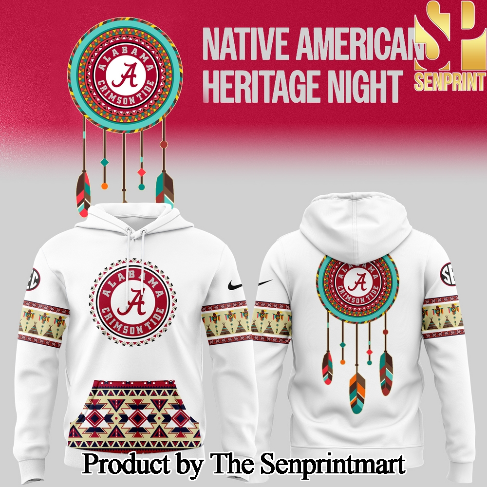 Alabama Crimson Tide football Native American Heritage Hoodie SEN0499