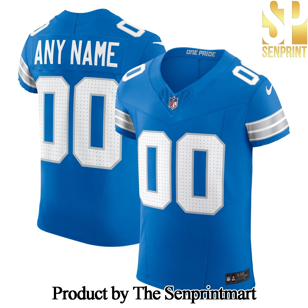 Detroit Lions Blue Team Vapor F.U.S.E. Elite Custom Jersey SEN0257