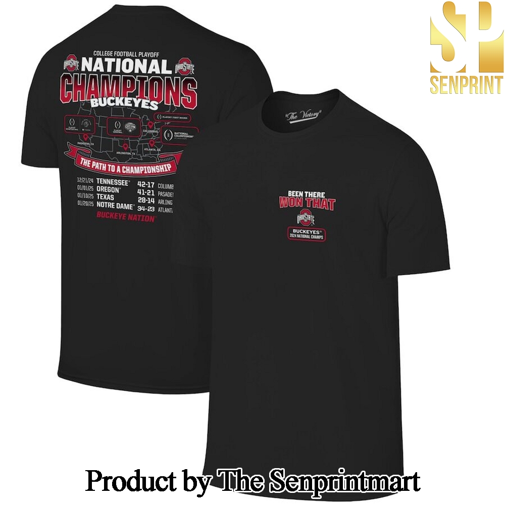 National Champs Ohio State Buckeyes Casual Full Print Shirt