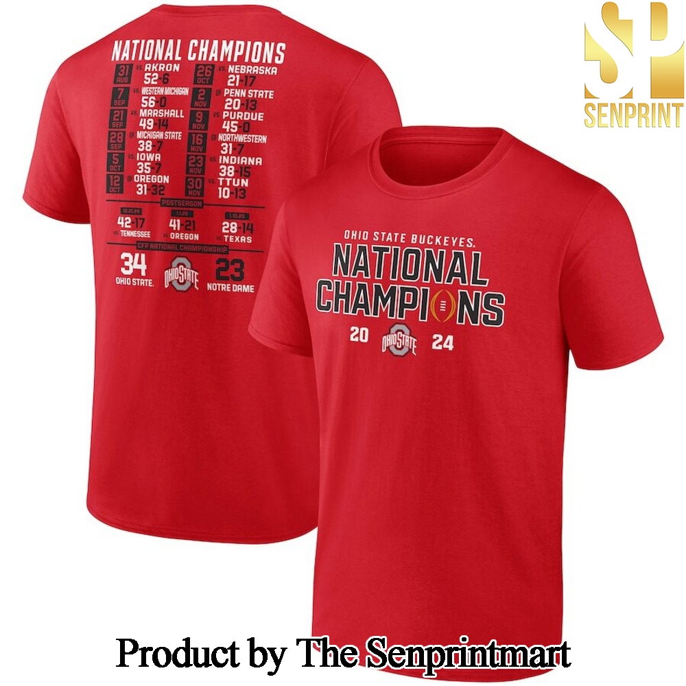 National Champs Ohio State Buckeyes Full Printing Unisex Shirt