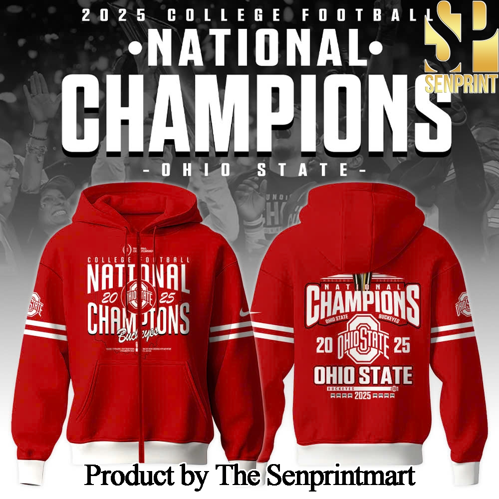 Ohio State Buckeyes National Champions 2025 College Football Unique Full Printed Shirt