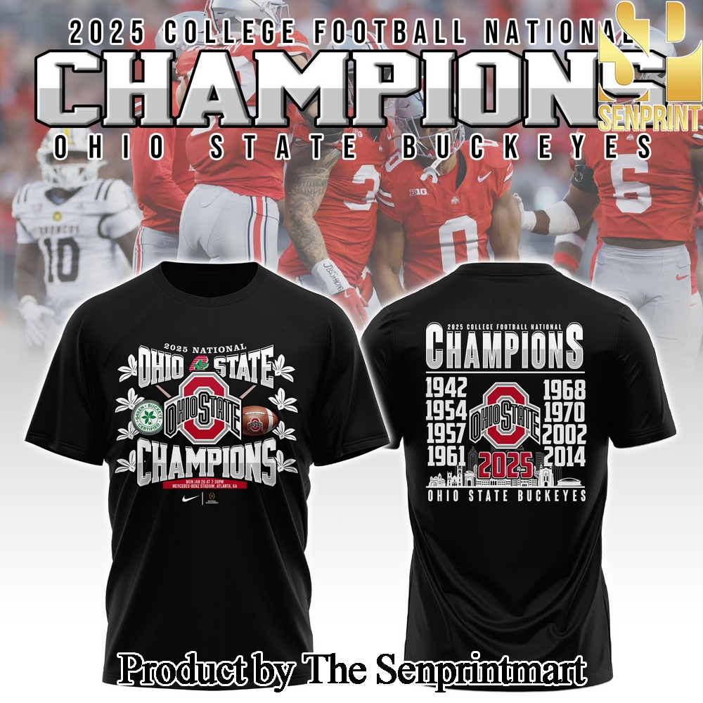 Ohio State National Champions 2025 All Over Printed Unisex Shirt