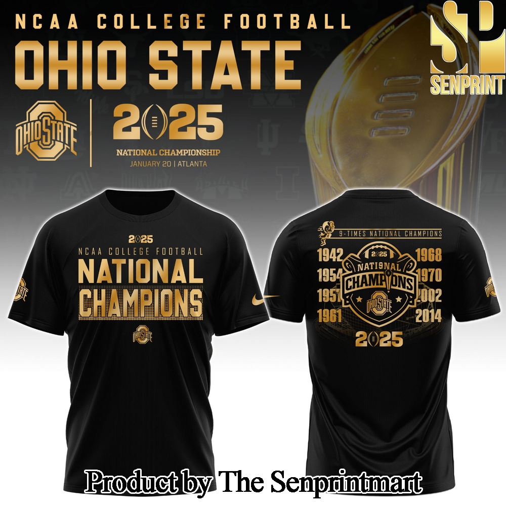 Ohio State National Champions 2025 For Fan 3D Shirt