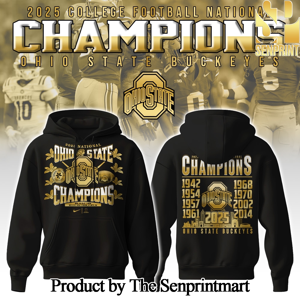 Ohio State National Champions 2025 For Fan Full Printed Shirt