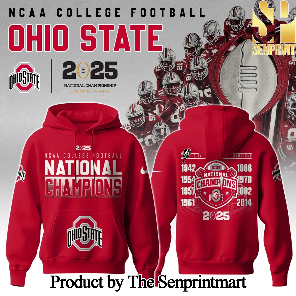 Ohio State National Champions 2025 For Fans Full Printed Shirt