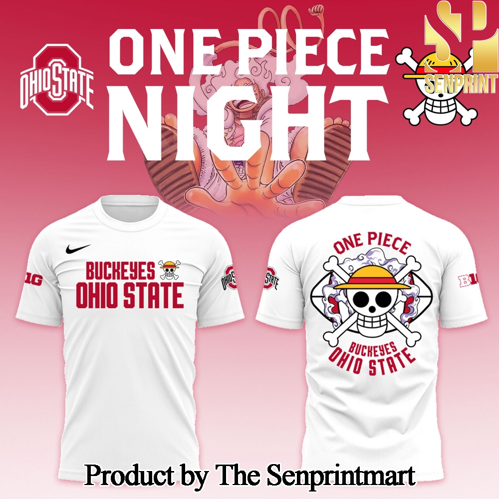 One Piece x Ohio State Unique All Over Print Shirt