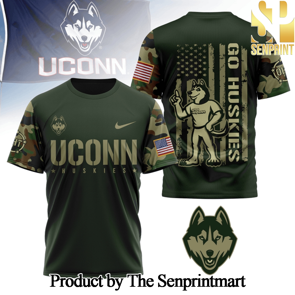 Uconn Basketball 2024 Pattern All Over Print Shirt