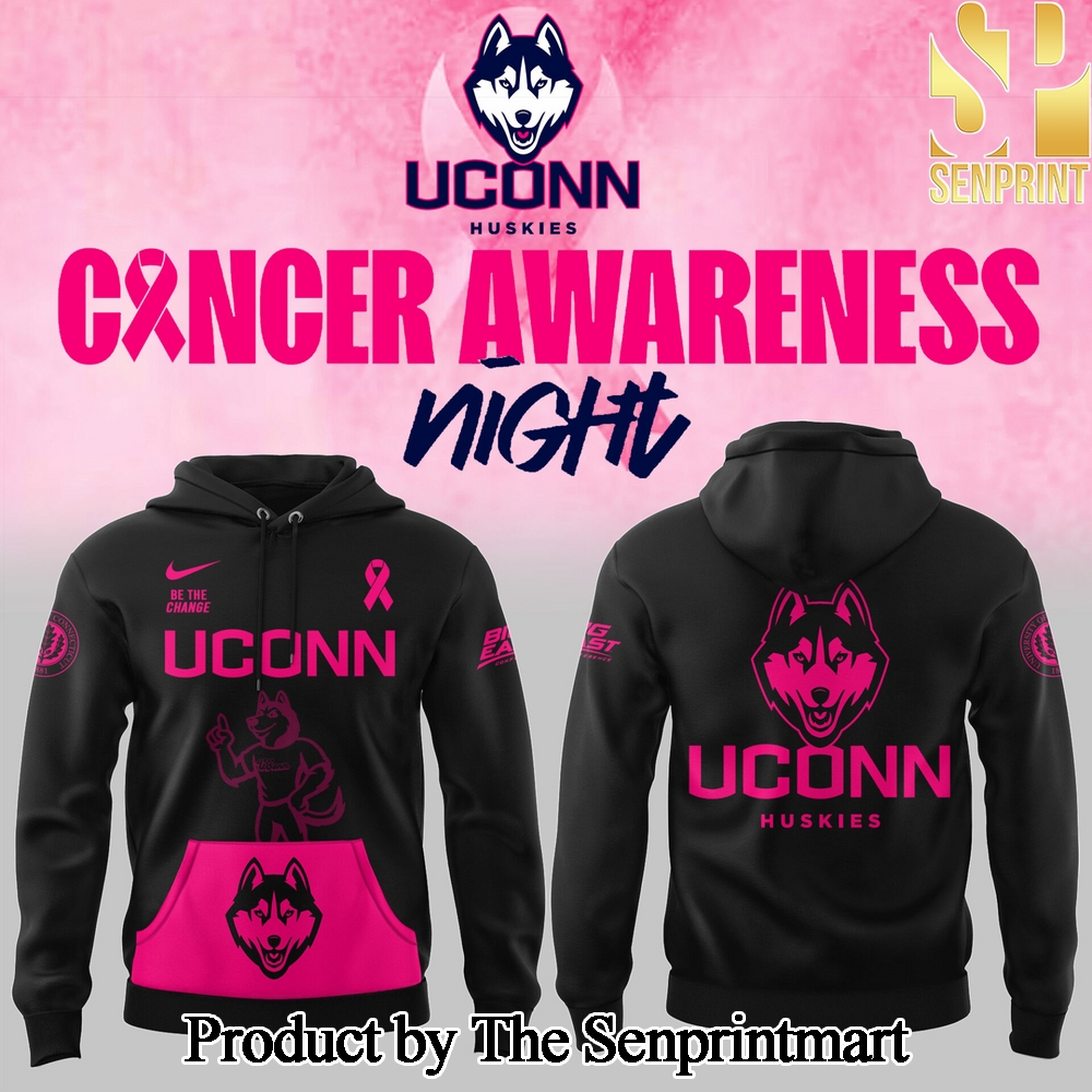 Uconn Basketball x Fight Night Cancer 2025 Casual 3D Shirt