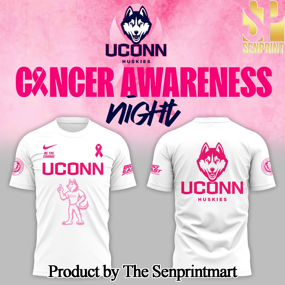 Uconn Basketball x Fight Night Cancer 2025 Casual All Over Printed Shirt