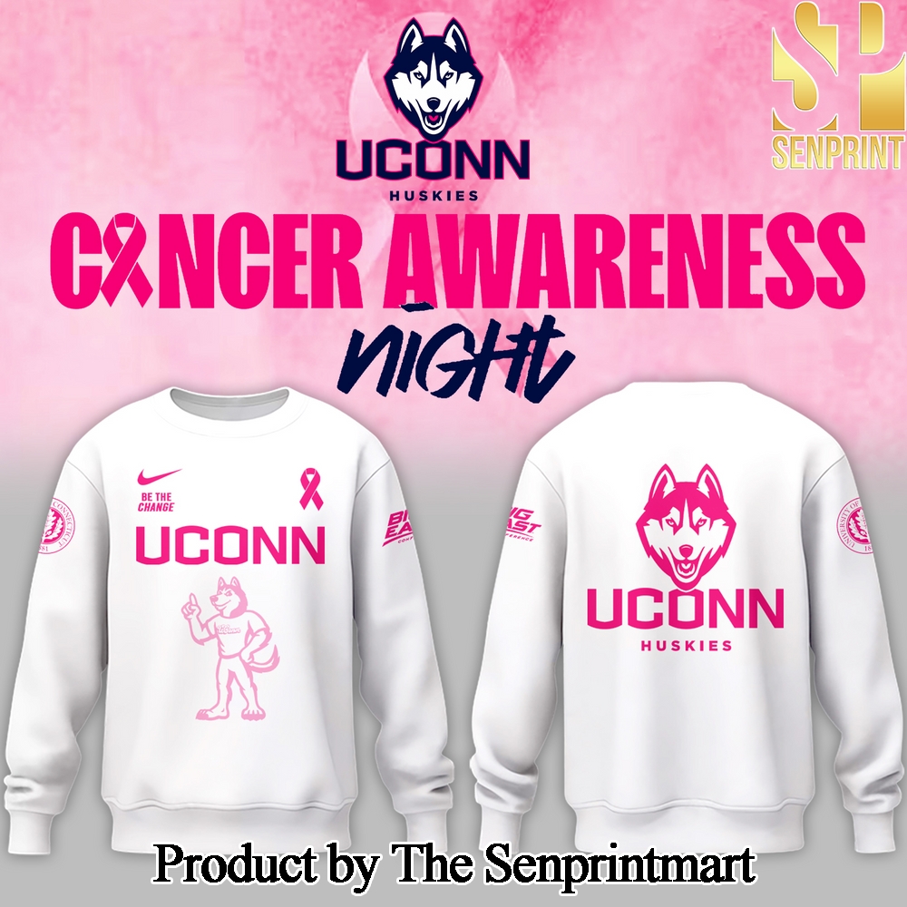 Uconn Basketball x Fight Night Cancer 2025 Casual Full Printed Shirt