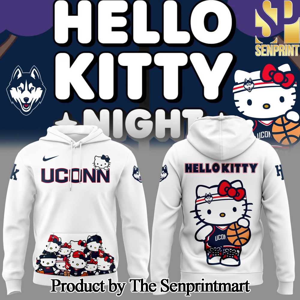 UConn Basketball x Hello Kitty 2025 Pattern 3D Shirt