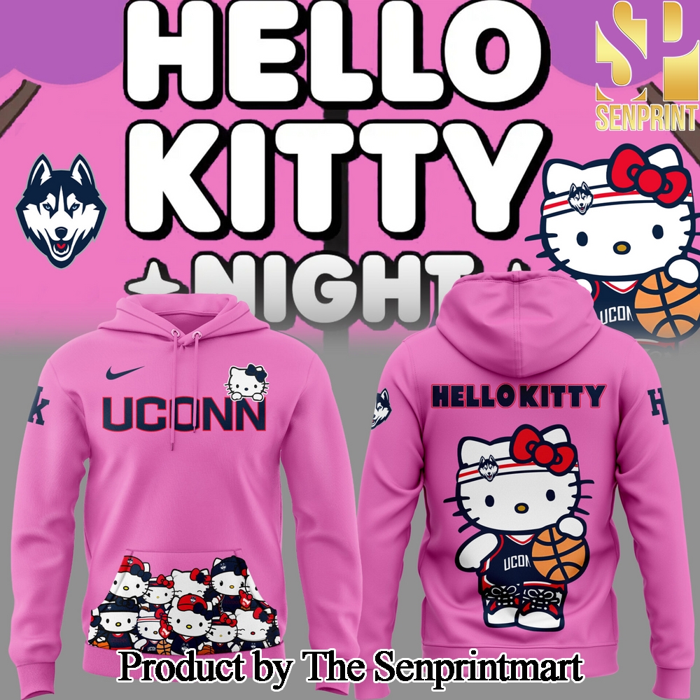 UConn Basketball x Hello Kitty 2025 Pattern Full Printed Shirt