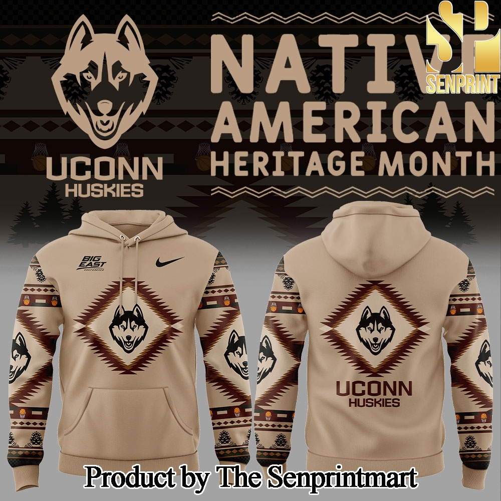 Uconn Basketball x Native American Heritage Month 2025 Pattern Full Printing Shirt