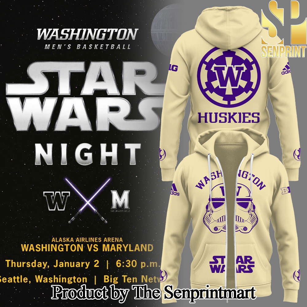 Washington Basketball x Stars Wars 2025 All Over Printed Classic Shirt