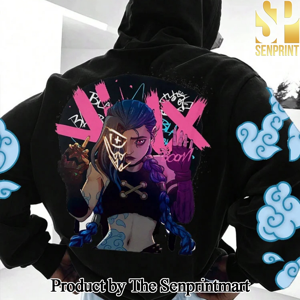 Cartoon Arcane Pattern Full Print Hooded Sweatshirt