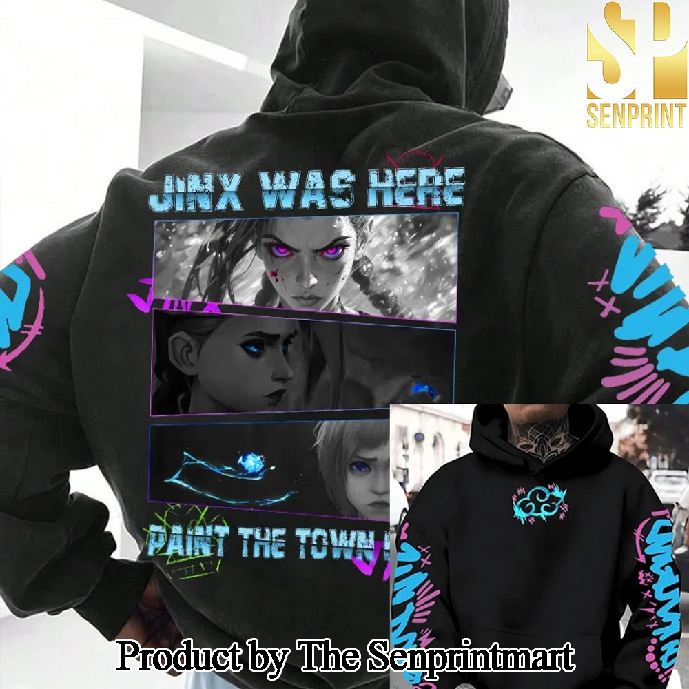 League of Legends Cartoon Pattern Full Printed Hooded Sweatshirt