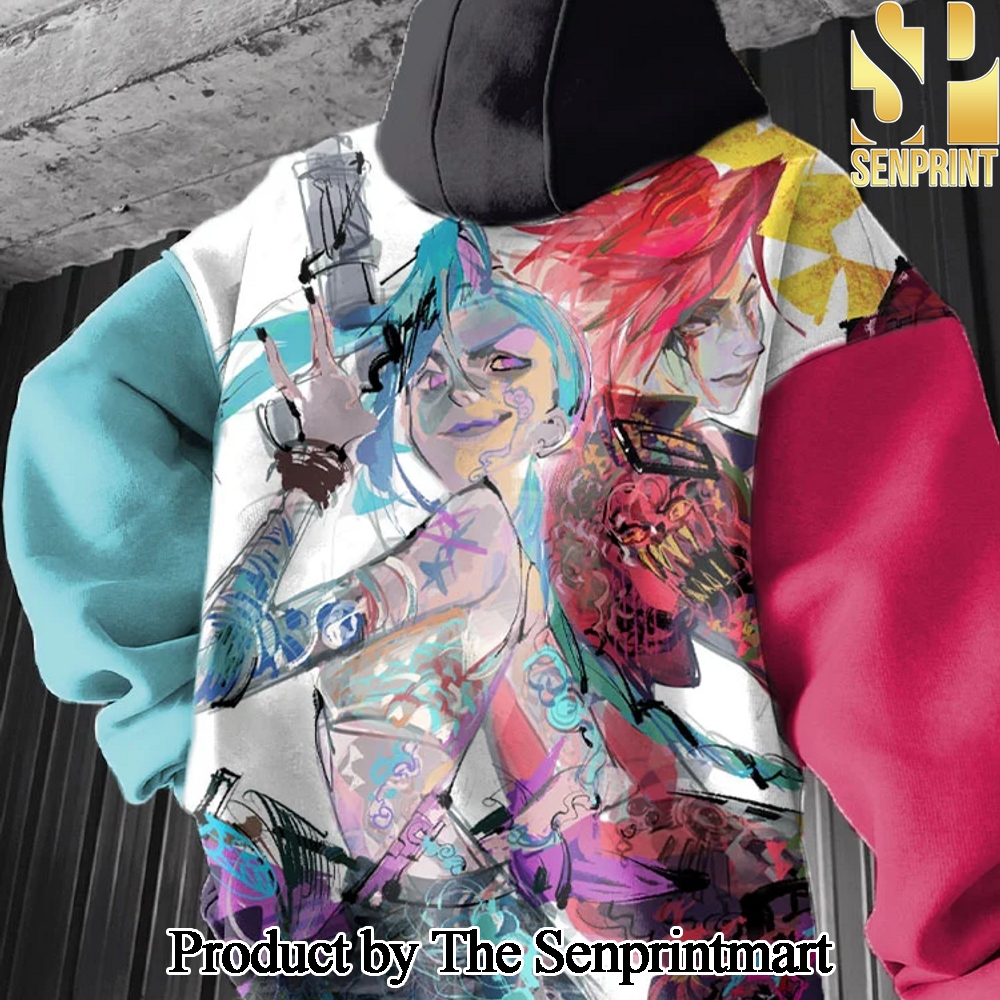 ‎Arcane League of Legends High Fashion Full Printing Hooded Sweatshirt