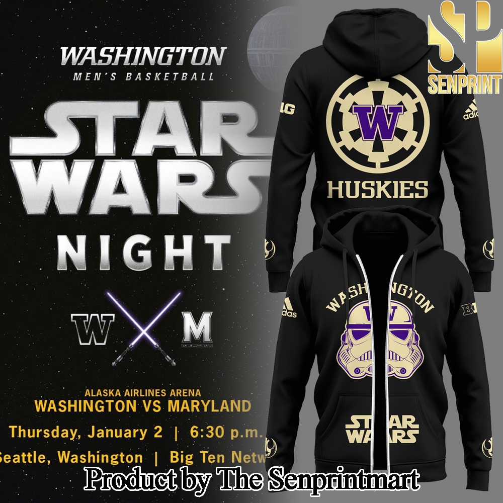 Washington Basketball x Stars Wars 2025 For Sport Fans Full Printed Shirt