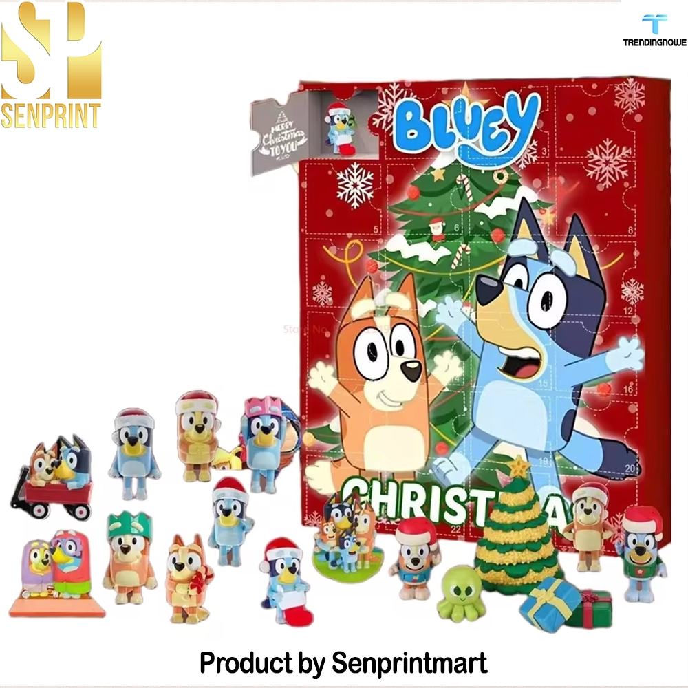 24 Christmas Countdown Cartoon Figure Bluey Christmas Mystery Box 2025