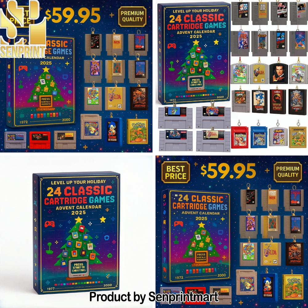 24 Classic Cartridge Game Xmas Countdown Box 2025