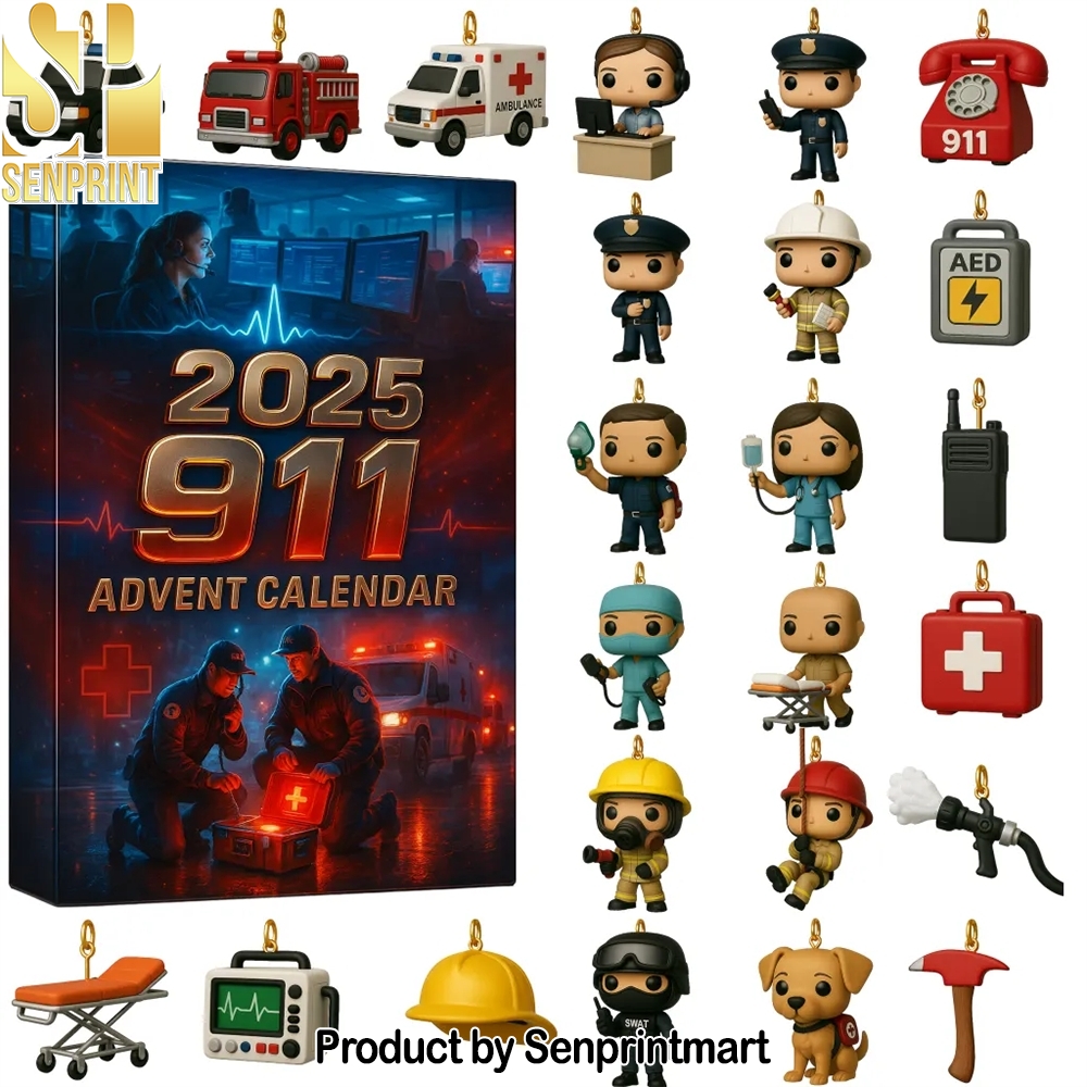 911 Emergency Hotline Xmas Countdown Box 2025