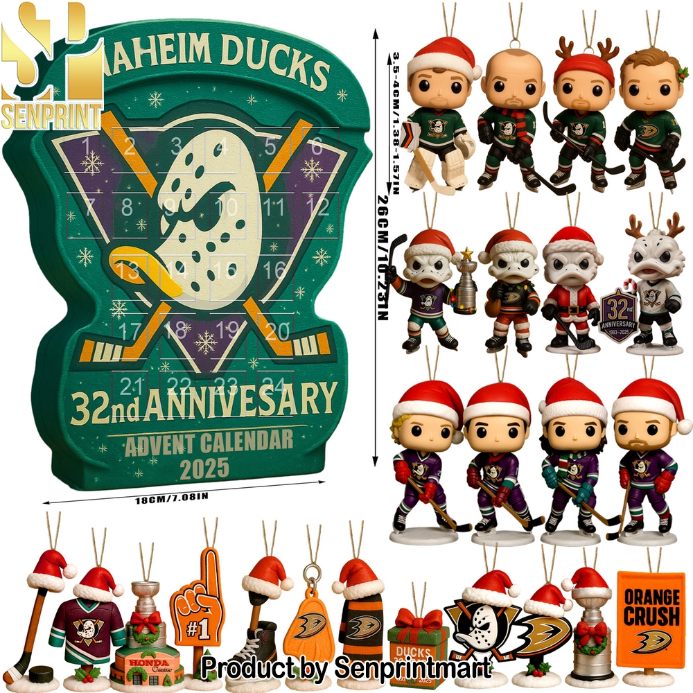 Anaheim Ducks 32nd Anniversary 2025 2025 Advent Calendar Box 2025