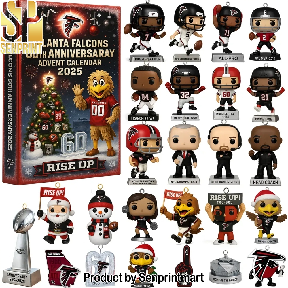 Atlanta Falcons 60Th Anniversary Christmas Gift Calendar 2025