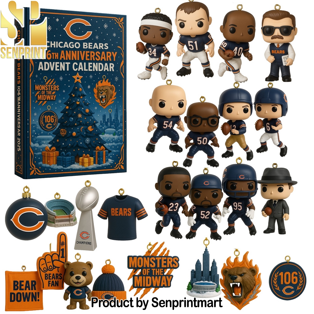 Chicago Bears 106th Anniversary 2025 Advent Calendar Box 2025