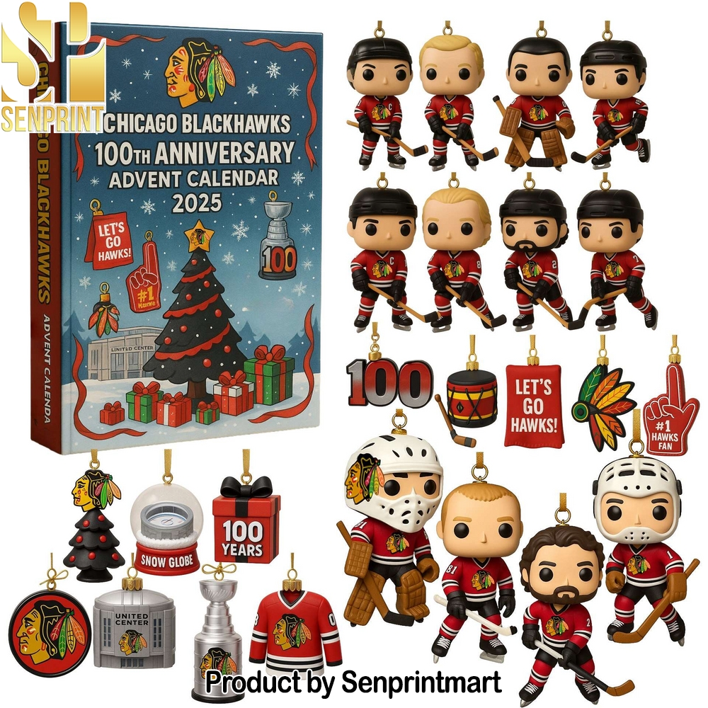 Chicago Blackhawks 100th Anniversary 2025 Advent Calendar Box 2025