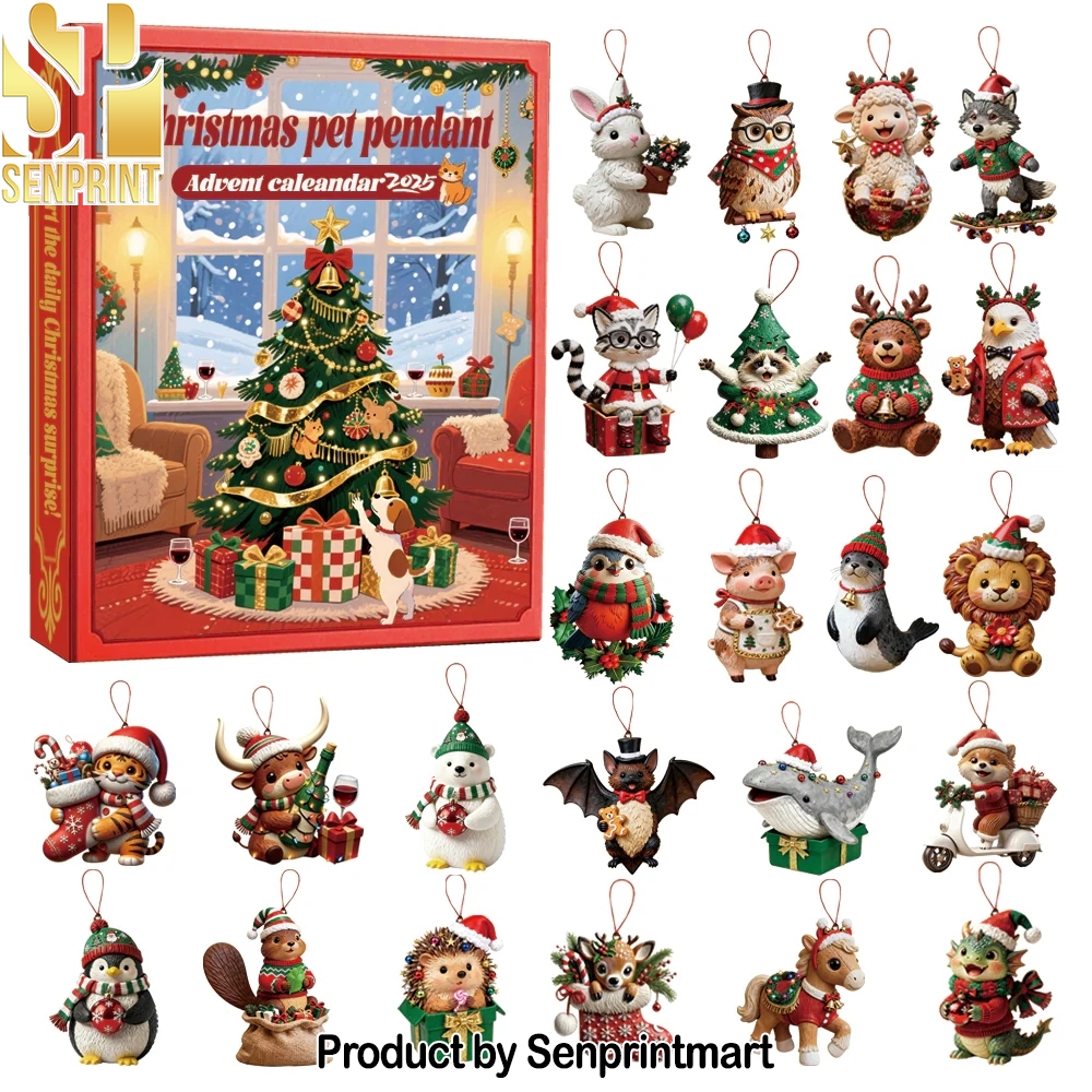 Christmas Pet Cute Animal Ornaments And Holiday Pendants Christmas Countdown Calendar 2025