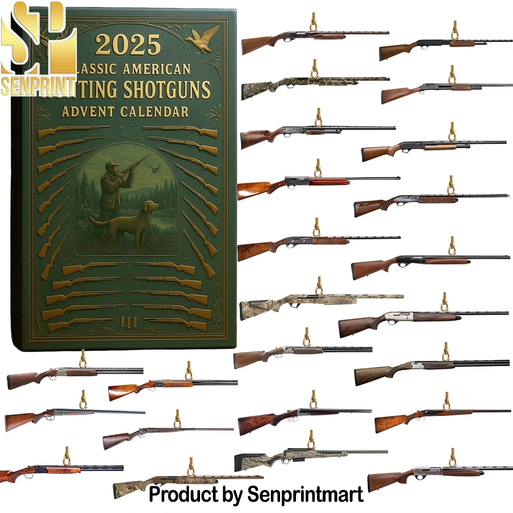 Classic American Hunting Shotguns Christmas Gift Calendar 2025