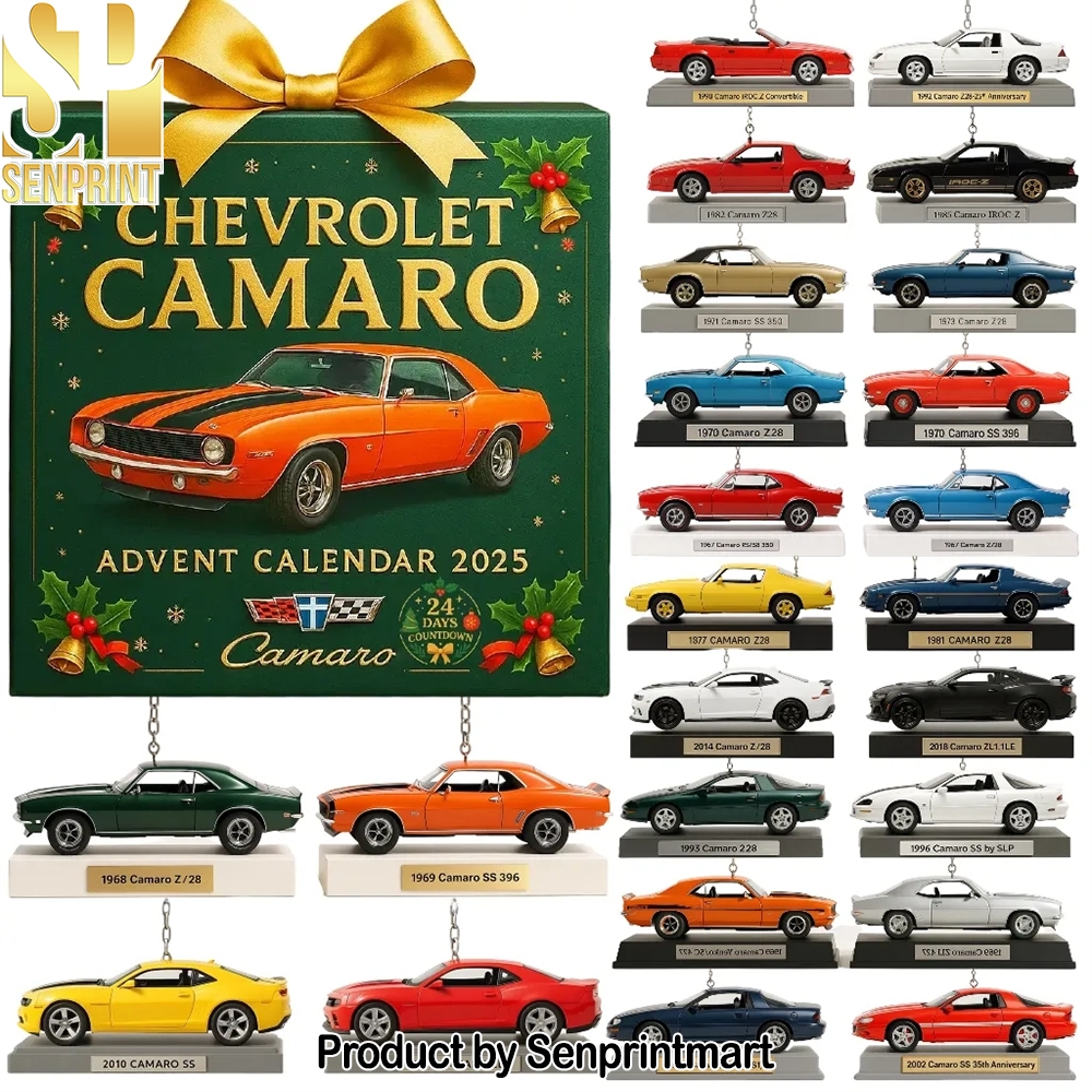 Classic Die Cast Model Cars Chevrolet Camaro Countdown to Christmas Box 2025