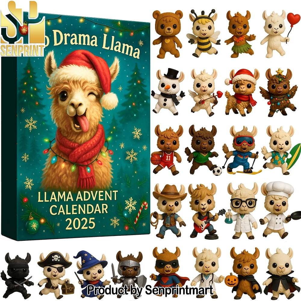 Cute No Drama Llama Holiday Gift Box 2025
