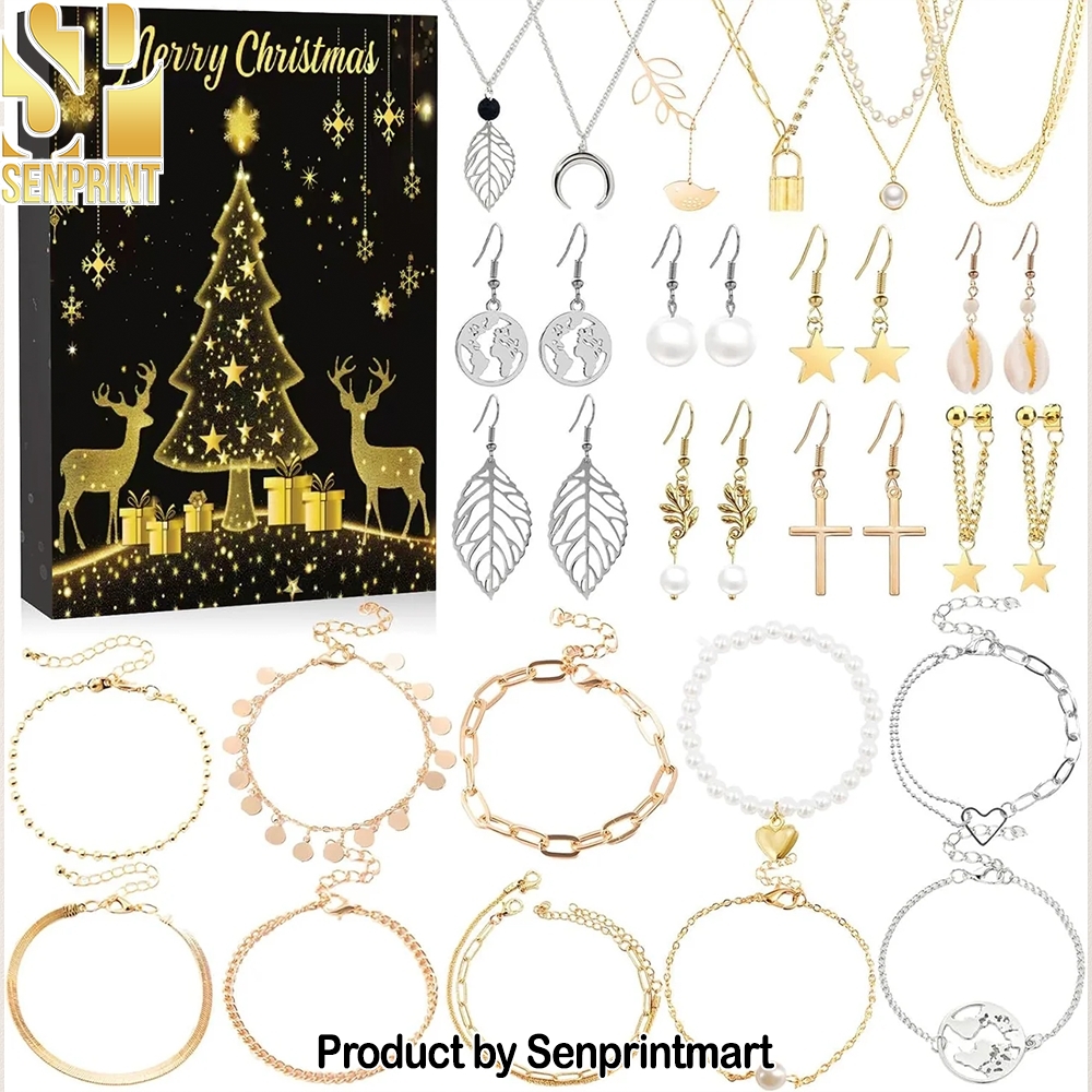 Elegant Jewelry Necklaces Earrings And Bracelets Gift Set Christmas Treat Box 2025