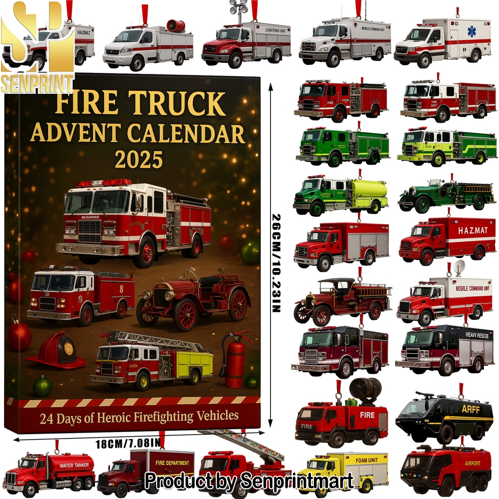 Fire Truck 2025 Advent Calendar Box 2025