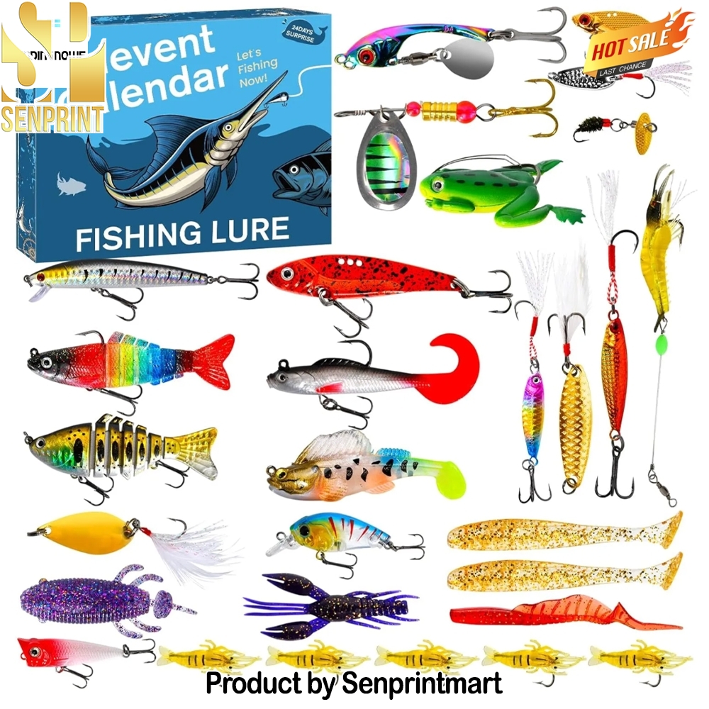 Fishing Lure 24 Days Of Bass Trout And Saltwater Fishing Tackle Gift Set Christmas Surprise Box 2025