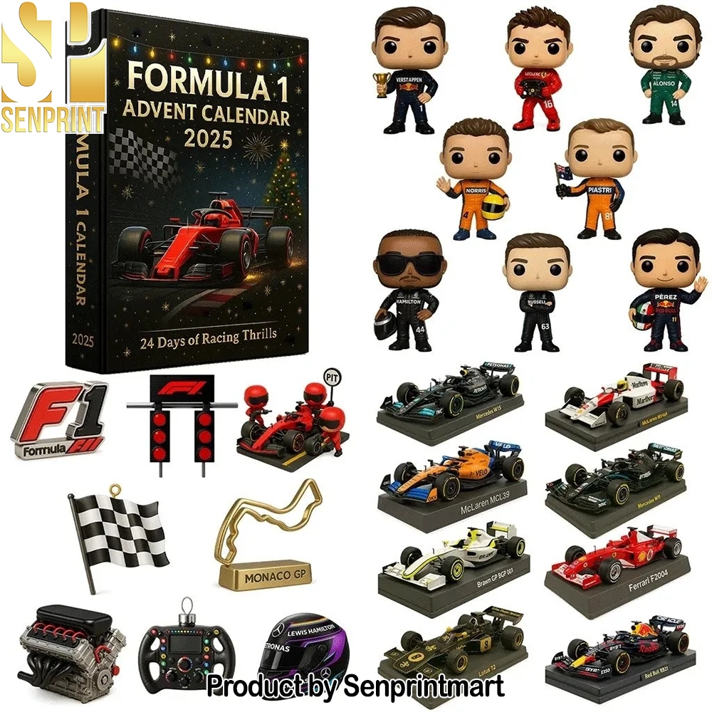 Formula 1 Racing Cars And F1 Driver 2025 Advent Calendar 2025