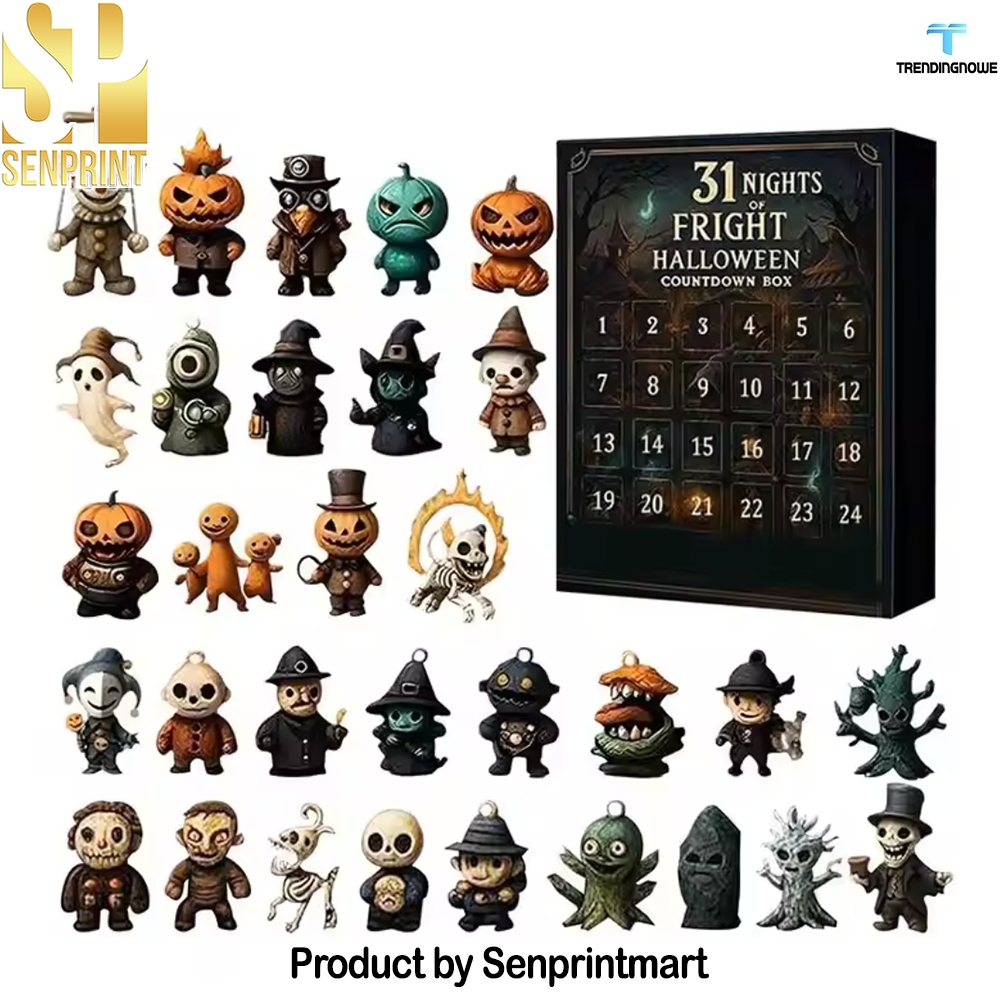 Halloween 31 Nights Horror Toy Countdown Box With Collectible Figures Holiday Treasure Box 2025