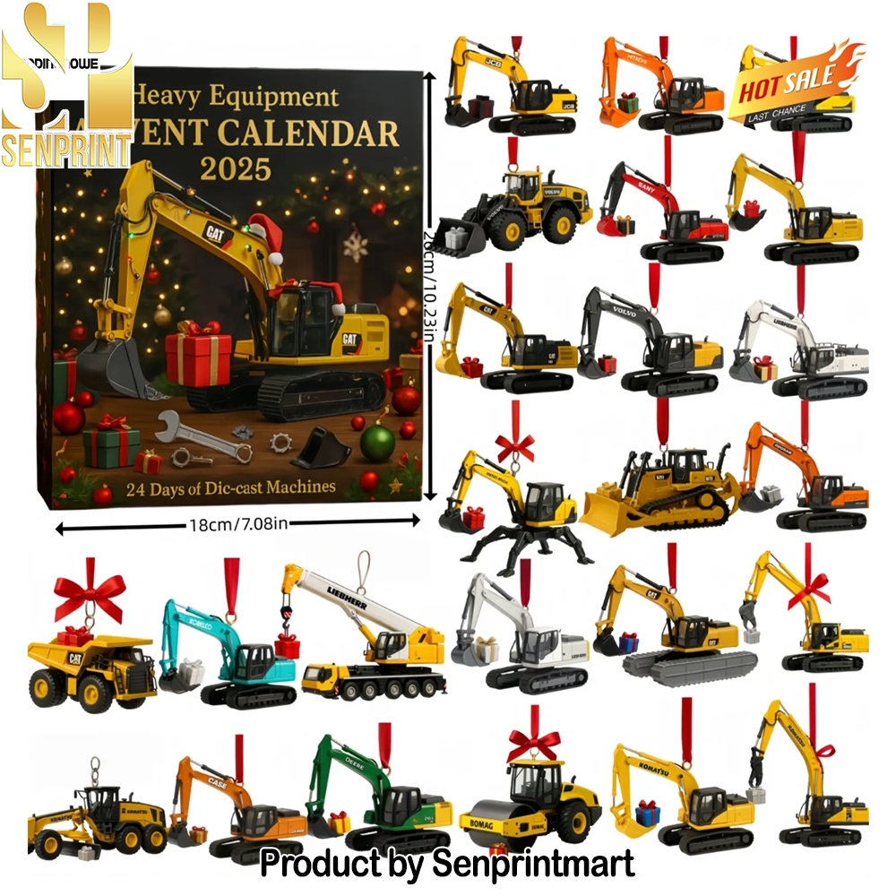 Heavy Equipment 24 Die Cast Construction Trucks And Machines 24 Days of Christmas Box 2025