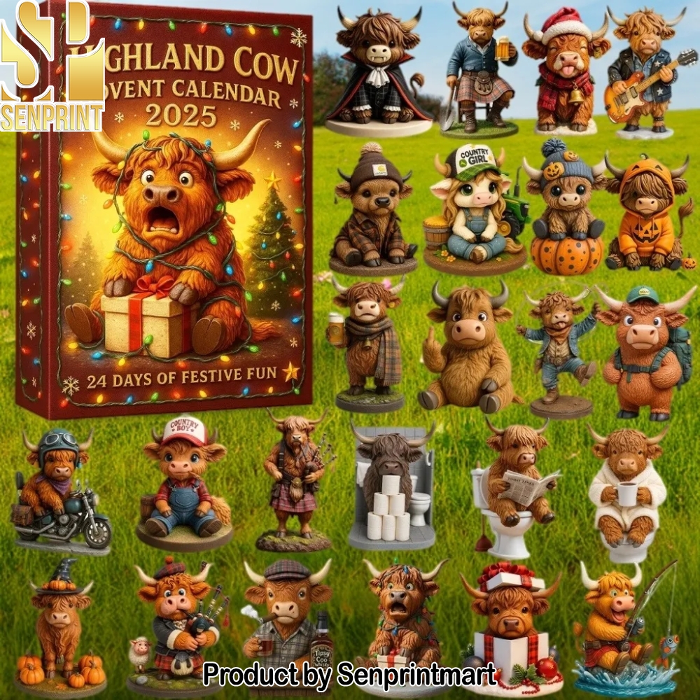 Highland Cow 24 Days Of Festive Fun Christmas Mystery Box 2025