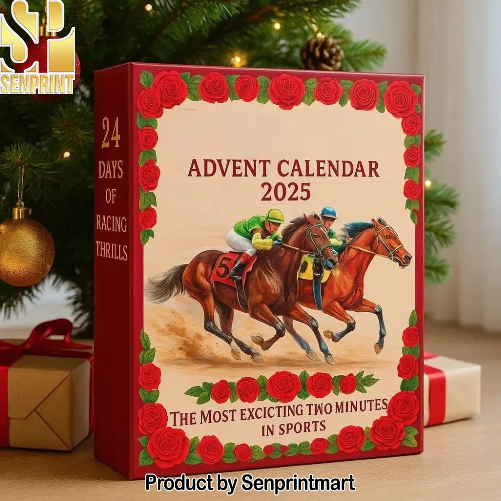 Horse Racing Horseback Riding Xmas Countdown Box 2025