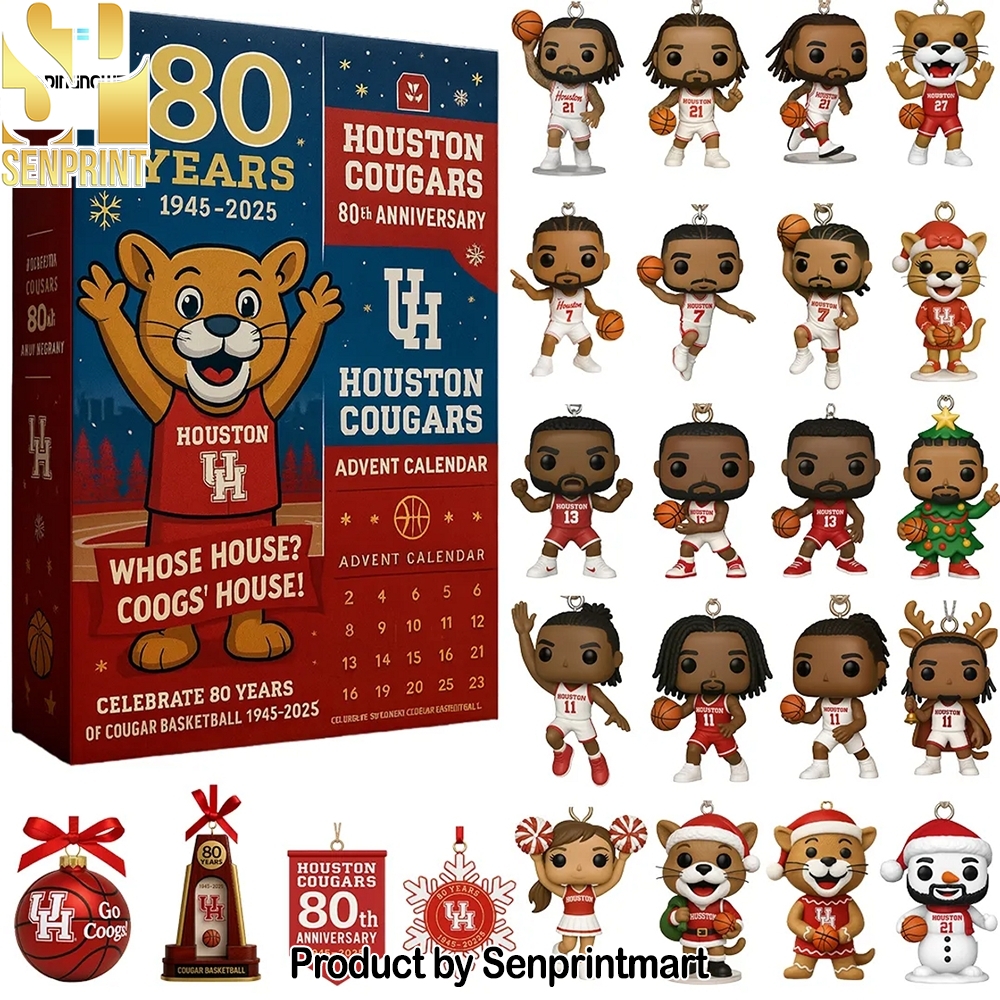 Houston Cougars 80Th Anniversary Whose House Coogs House 24 Days of Christmas Box 2025