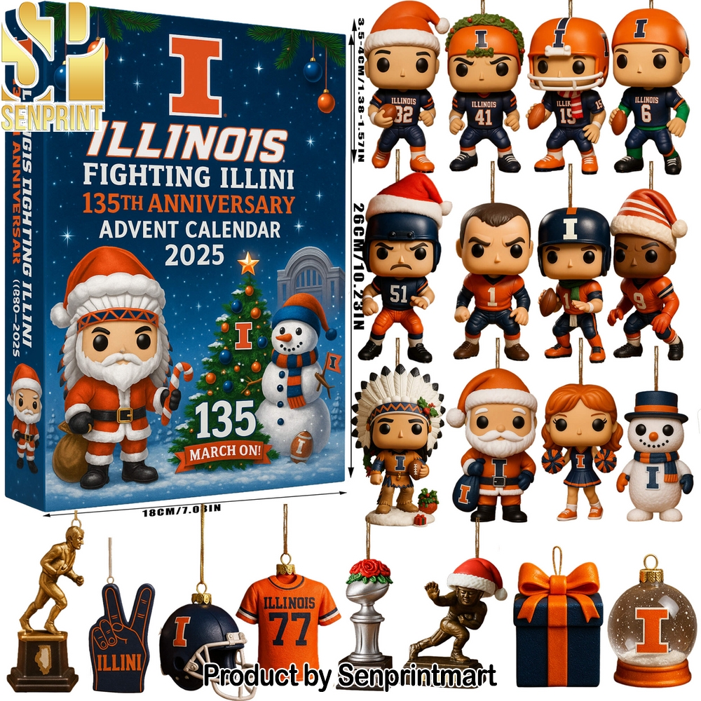 Illinois Fighting Illini 135th Anniversary 2025 2025 Advent Calendar Box 2025