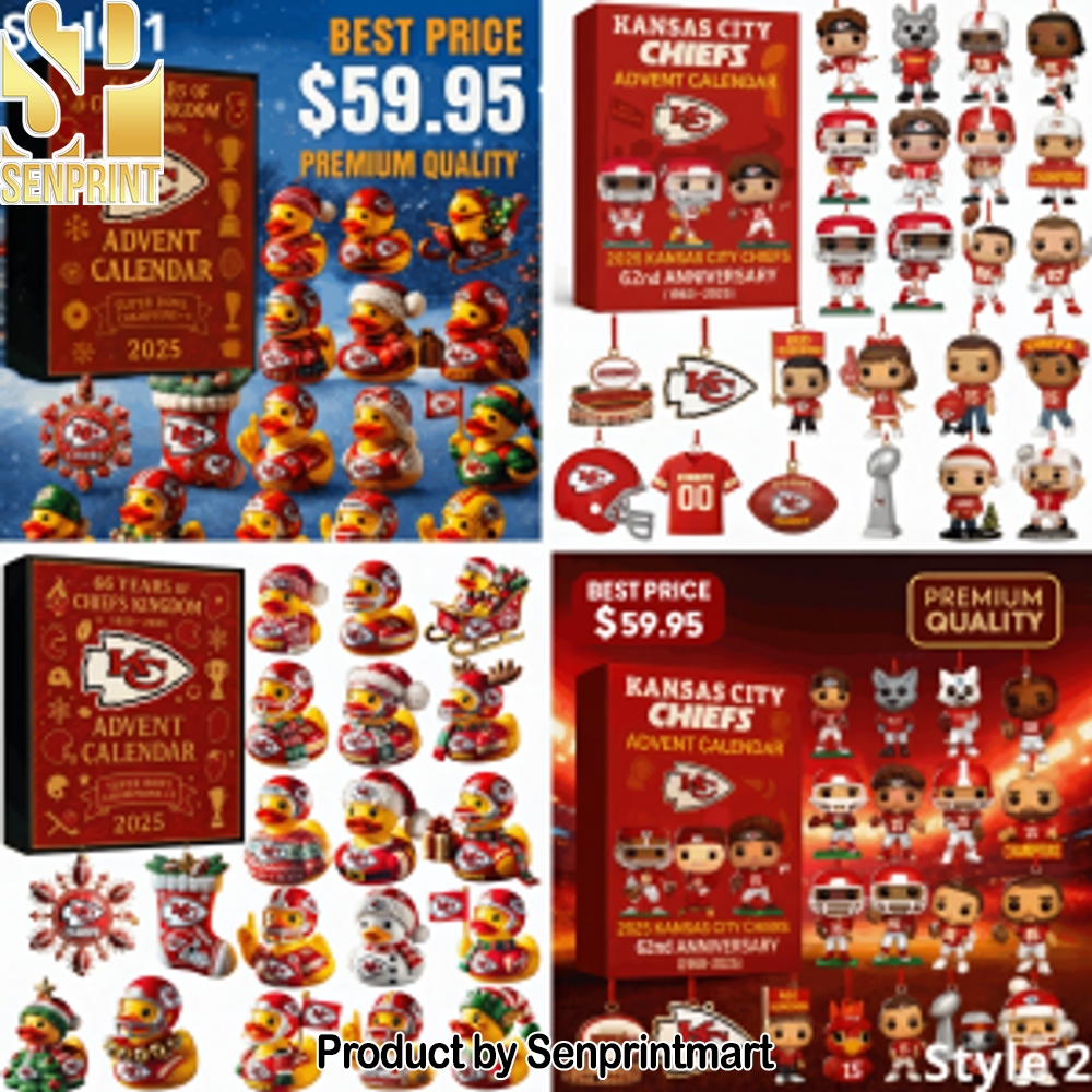 Kansas City Chiefs 62nd Anniversary Holiday Countdown Box 2025