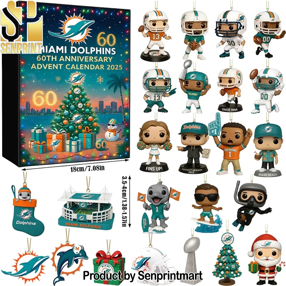 Miami Dolphins 60Th Anniversary Countdown to Christmas Box 2025