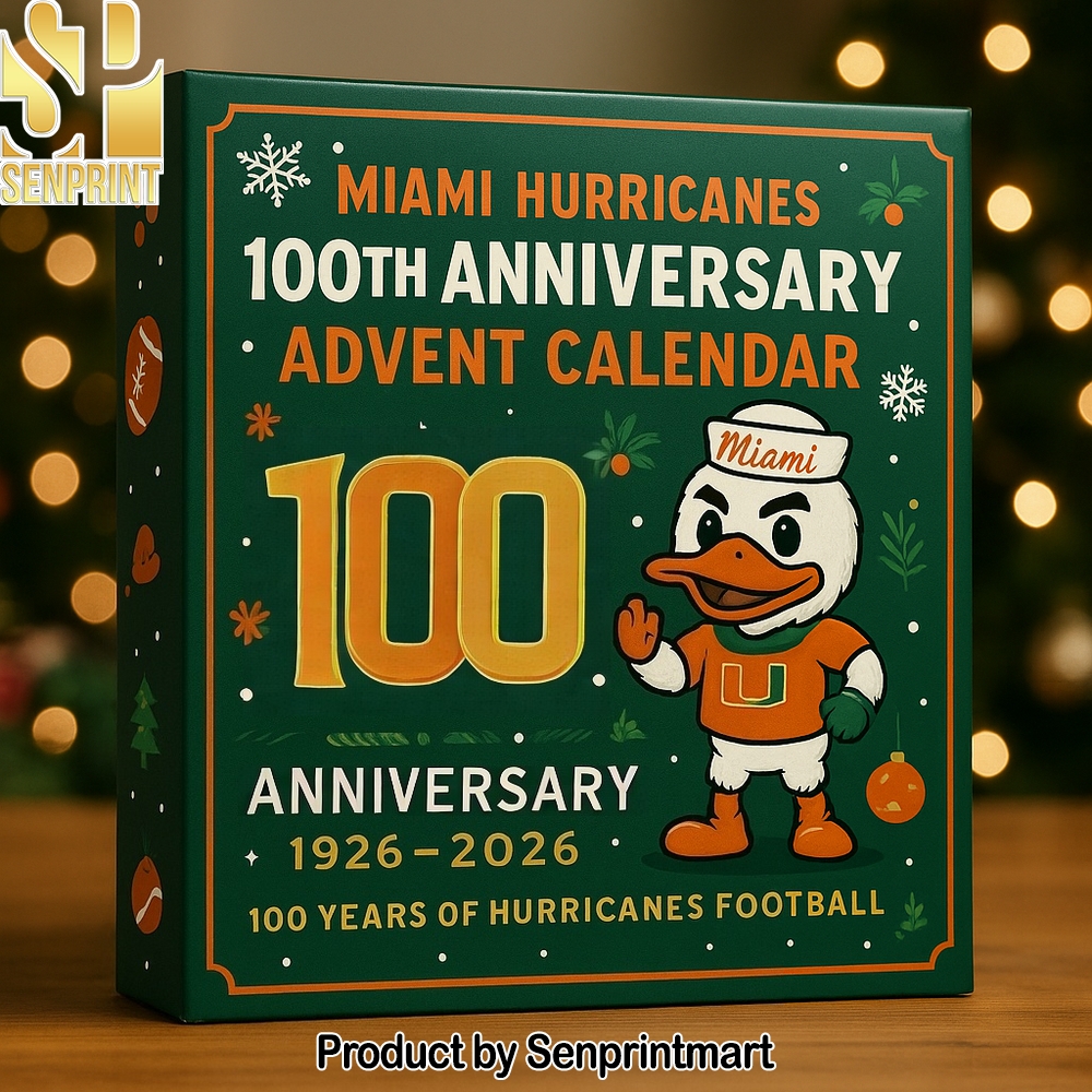 Miami Hurricanes 100th Anniversary 2025 Advent Calendar Box 2025 Miami Hurricanes 100th Anniversary 2025 Advent Calendar Box 2025