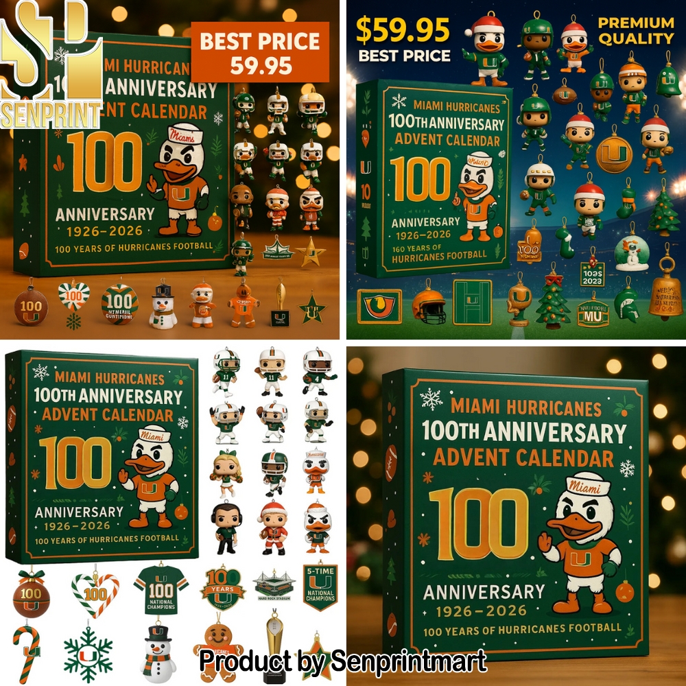 Miami Hurricanes Xmas Countdown Box 2025